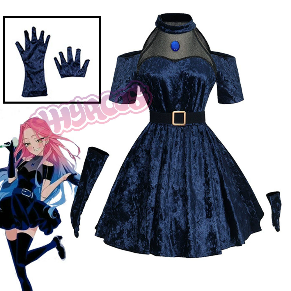 Mizi 코스프레 애니메이션 외계인 무대 의상 진한 파 - Anime Cosplay Blue Hair 리뷰 및 가격