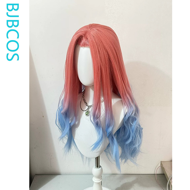 스타일링된 가발 ‌ 미지 코스프레 가발 애니메이션 외계 - Anime Cosplay Blue Hair 리뷰 및 가격