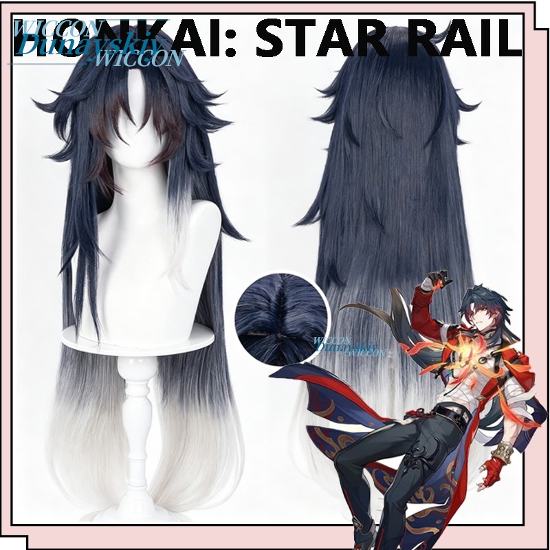게임 혼카이 스타 레일 모르테낙스 블레이드 가발 코스프 - Anime Cosplay Blue Hair 리뷰 및 가격