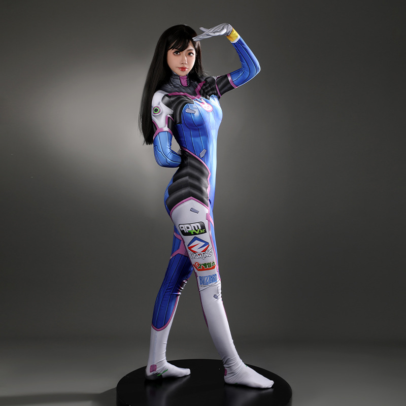 여성 DVA 코스프레 완전 세트 의상 슈팅 게임 캐릭터 - Anime Cosplay Jumpsuit 리뷰 및 가격