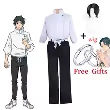 애니메이션 코스프레 세트 화이트 스탠드 칼라 탑 블랙  - Anime Cosplay Couple 리뷰 및 가격